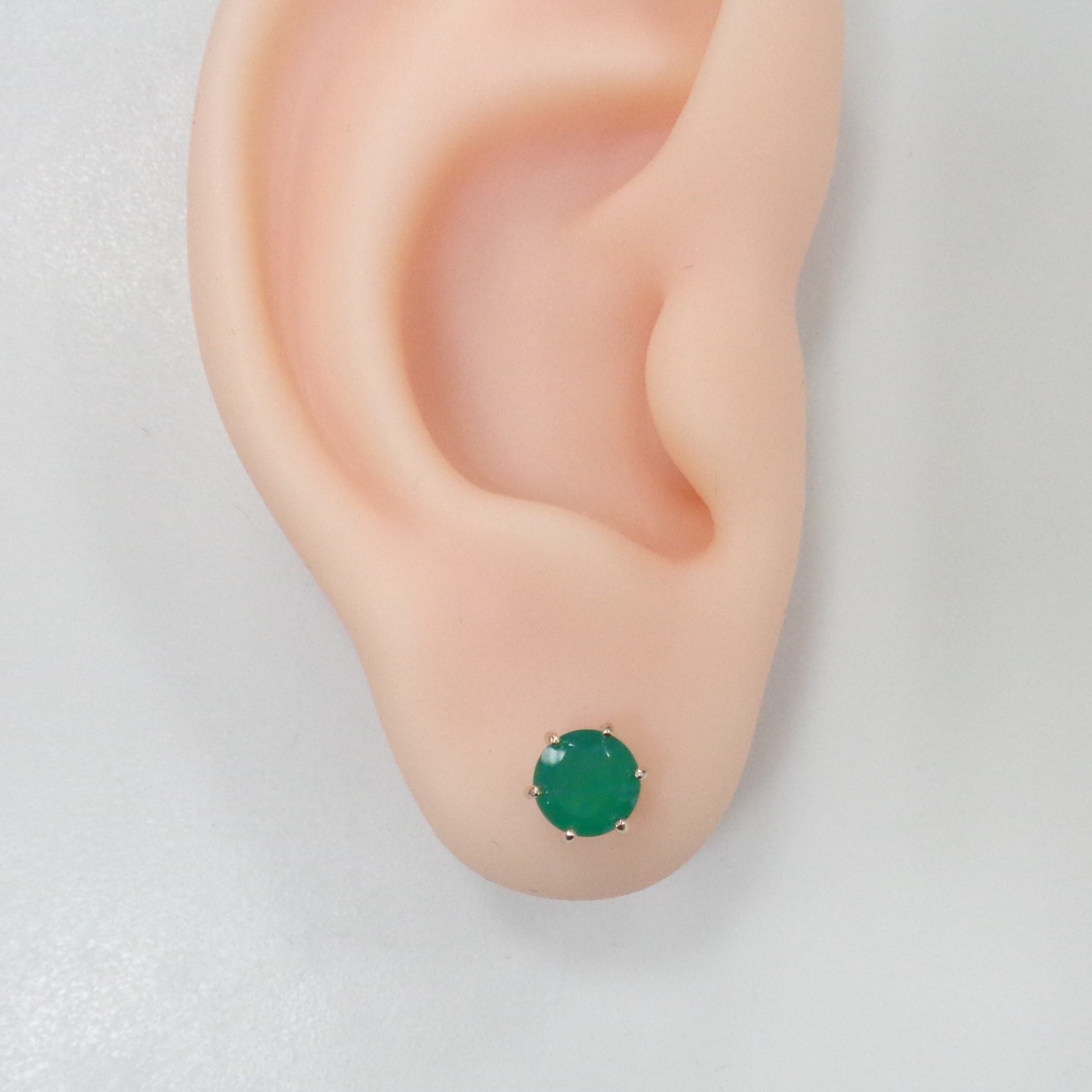 Серебряные серьги-пусеты с агатами